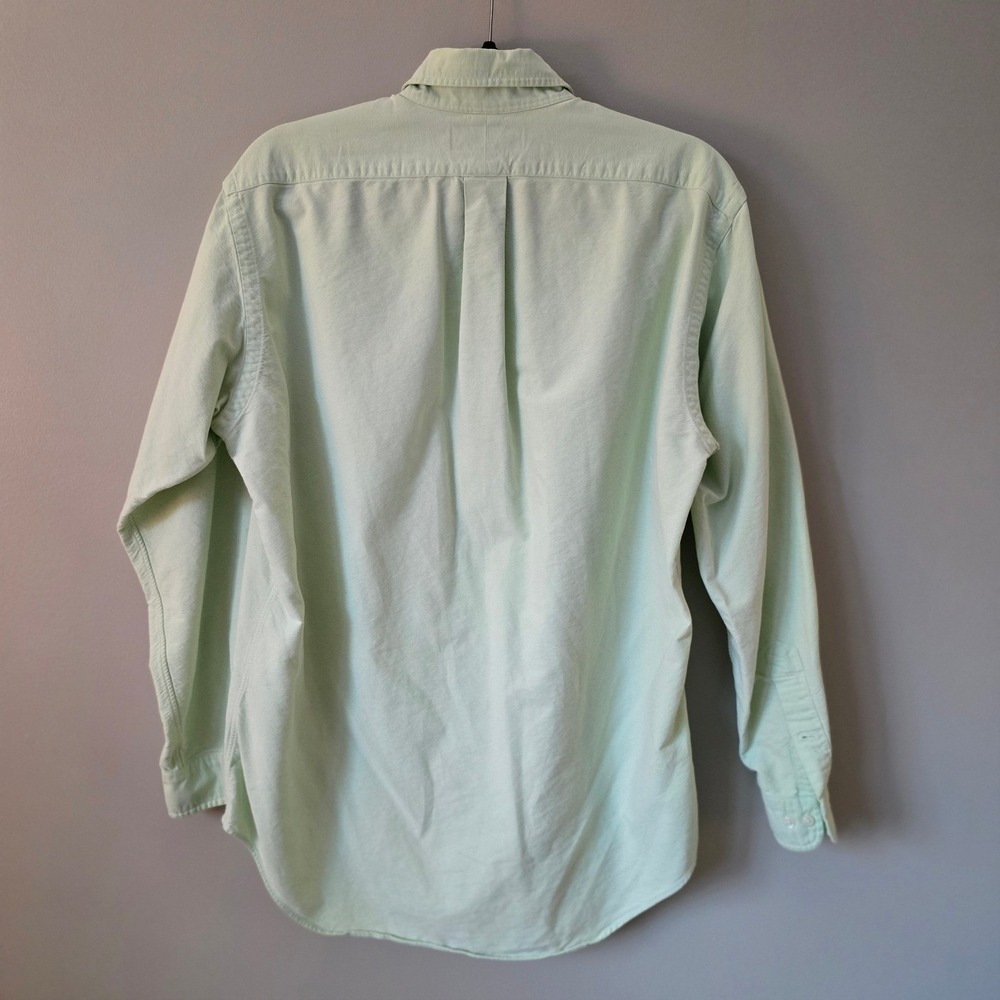 Ralph Lauren Yarmouth Mint Green Oxford Shirt Mens 15.5 34/35 Cotton Button Down - Picture 5 of 7